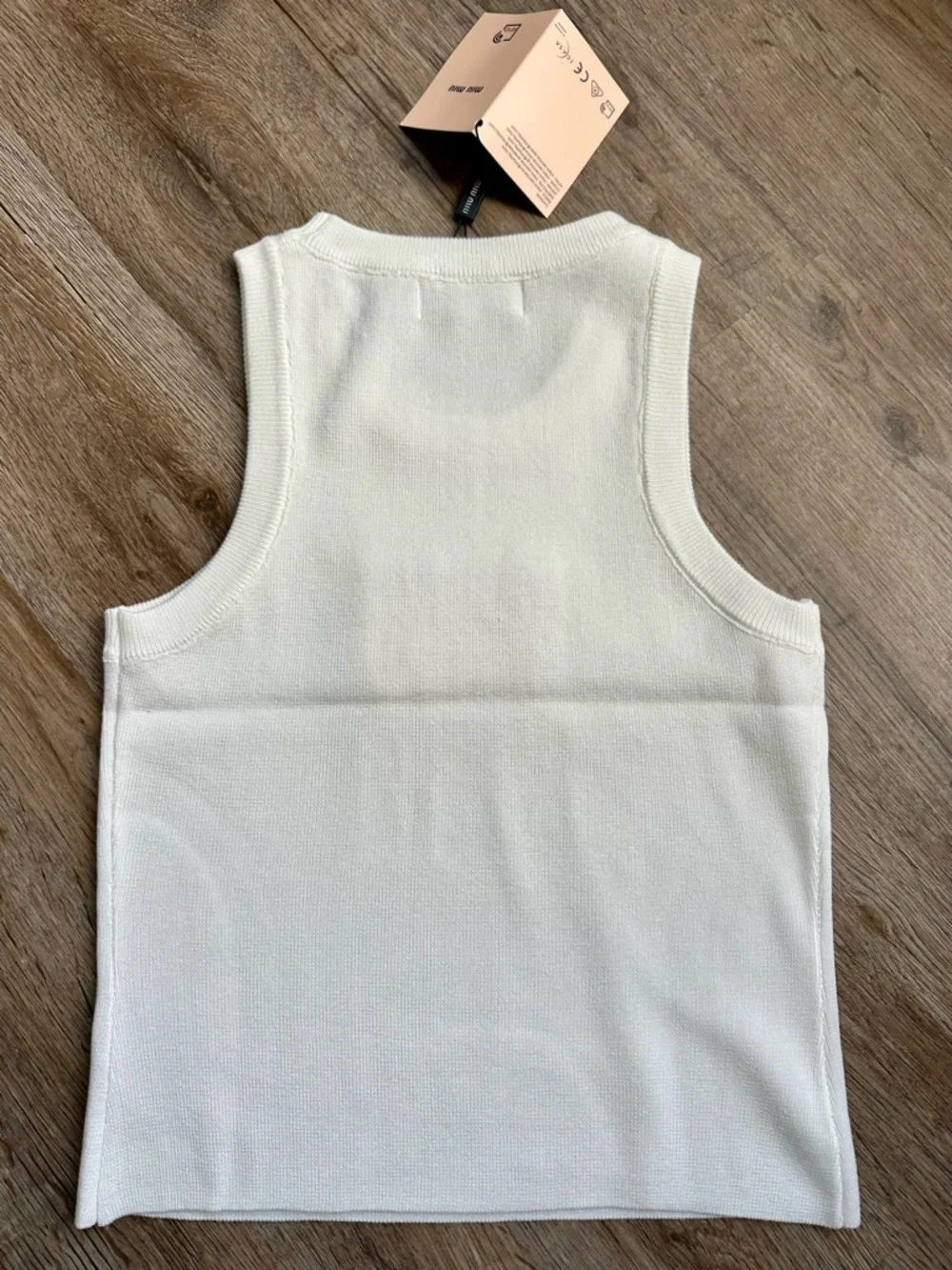 Miu Miu Tank Top with Pink Logo - Picture 2 of 4